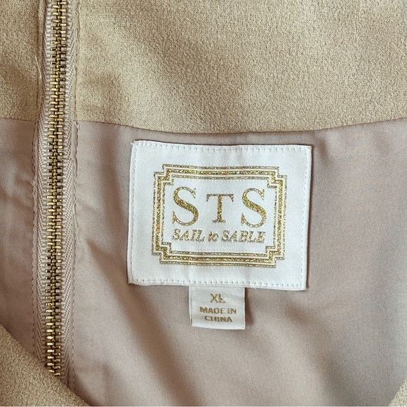 Sail to Sable Flounce Sleeve Faux Suede Blouse - Picture 10 of 10